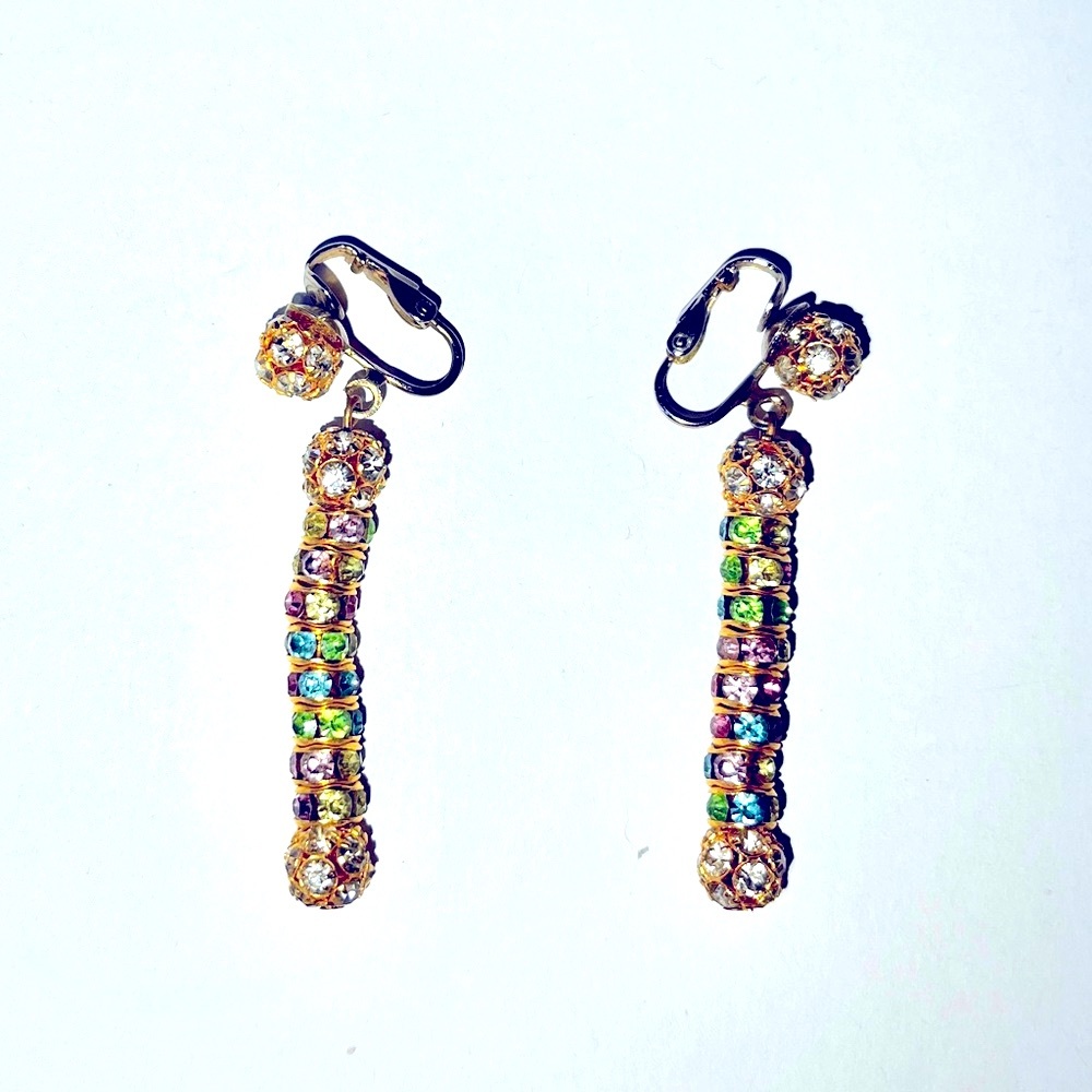 FREE WITH ANY BUNDLE PURCHASE  rhinestone disco ball dangle earrings - SPARKLE